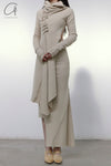 Marc le bihan top cutting ball collar skirt 2760 Tilleul